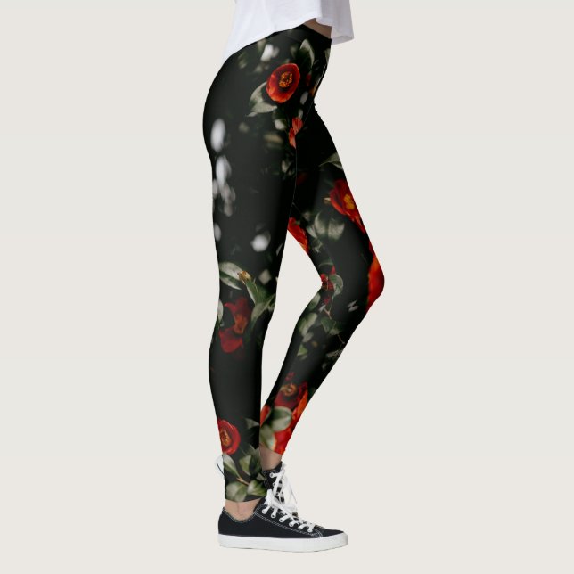 Red flower  leggings (Right)