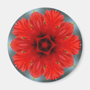 Red Flower Magnet