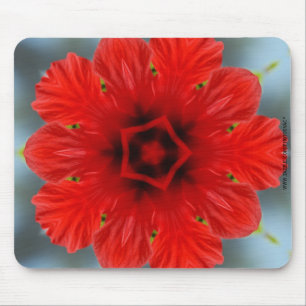 Red Flower Mouse Pad