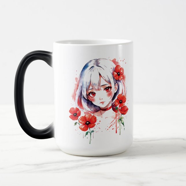 Red Flower Mug  (Left)