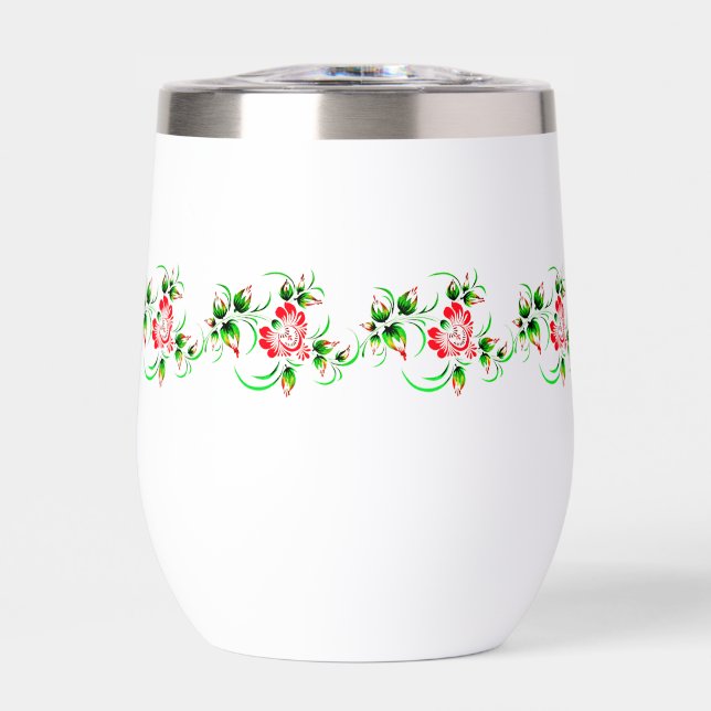 Red flower pattern (Front)