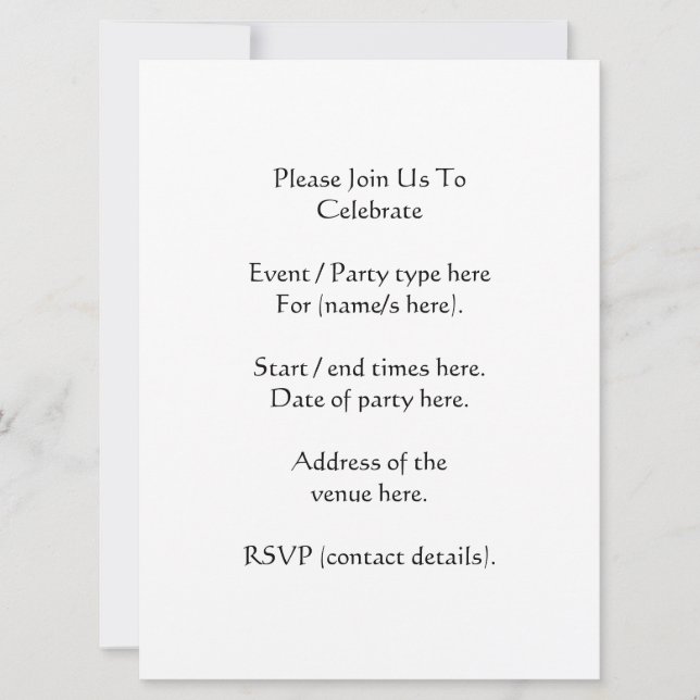 Red Flower, Poppy. Invitation (Front)