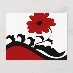 Red flower - Postcard