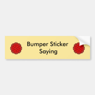 Red Flower Ribbon by Kenneth Yoncich Bumper Sticker