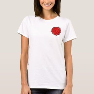 Red Flower Ribbon by Kenneth Yoncich T-Shirt