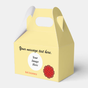 Red Flower Ribbon Template by Kenneth Yoncich Favor Box