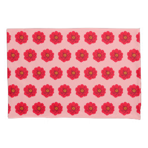 Red Flower Seamless Pattern Pillow Case