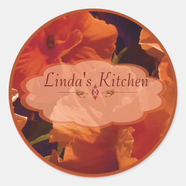 red flower spice jar labels (Front)