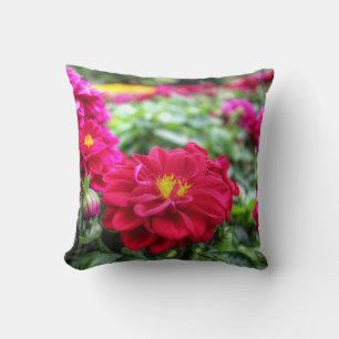 Red Flower Throw Pillow