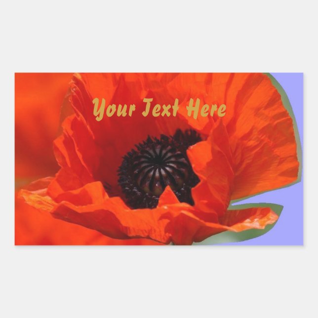 Red Flower With Purple Sticker (Front)