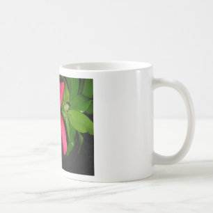 red-flowered hibiscus coffee mug