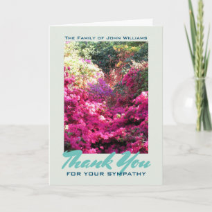 Red Flowerfall in the Woods Sympathy Thank You