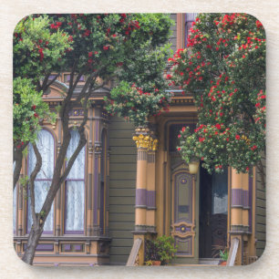 Red Flowering Gum Tree Frames Victorian Style Coaster