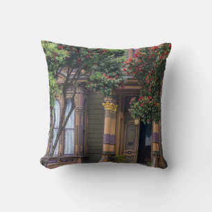 Red Flowering Gum Tree Frames Victorian Style Throw Pillow