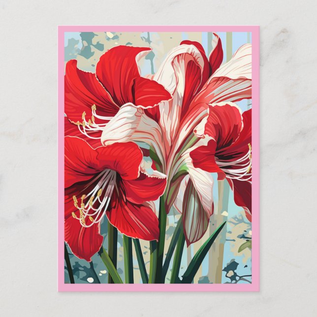 RED FLOWERS #1 POSTCARD (Front)