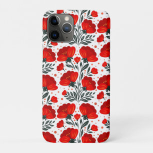 Red flowers iPhone 11 pro case
