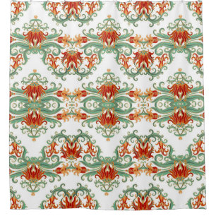 Red Flowers Chinese Style Ornamental