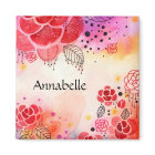 Red Flowers Custom Text