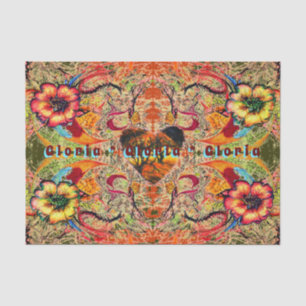 Red Flowers, Dark Heart Victorian fantasy Tissue Paper