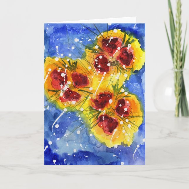 Red Flowers ~ Greeting Card (Front)