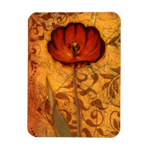 Red Flowers I Magnet
