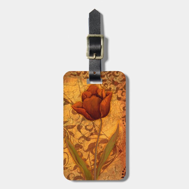 Red Flowers II Luggage Tag (Front Vertical)