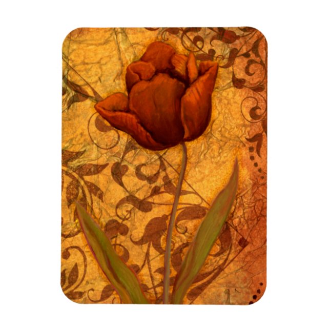 Red Flowers II Magnet (Vertical)