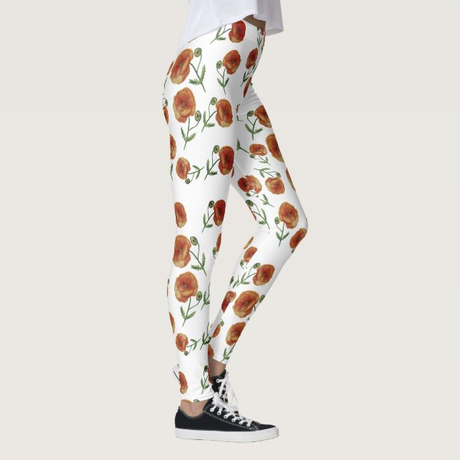 Red Flowers  Leggings (Right)