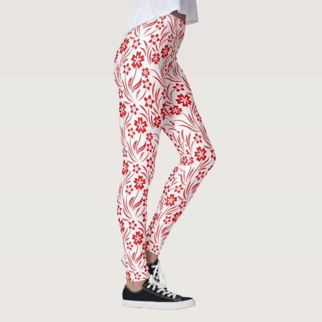 Red Flowers  Leggings (Right)