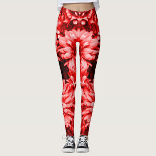Red Flowers Leggings