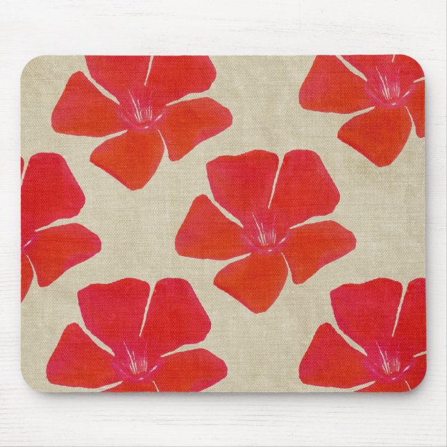 Red Flowers Mousepad (Front)
