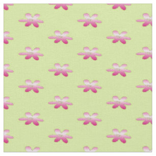 Red flowers on green fabric