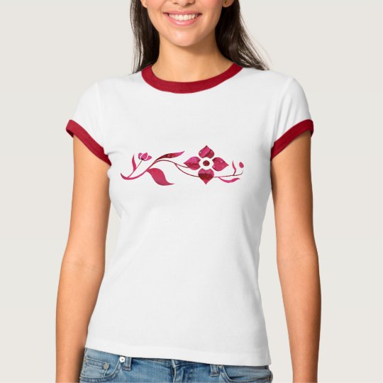Red Flowers on Vine T-Shirt