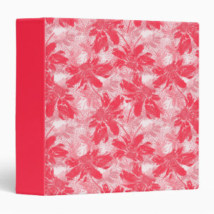 Red flowers on white. binder