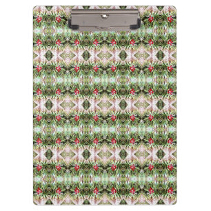 Red Flowers Pattern Clipboard
