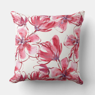 Red Flowers Pillow