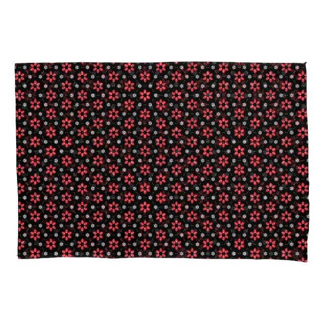 Red Flowers Pillowcase (Front)