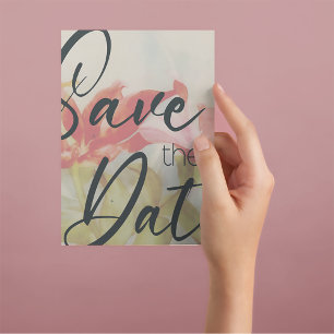 Red Flowers Save the Date Template