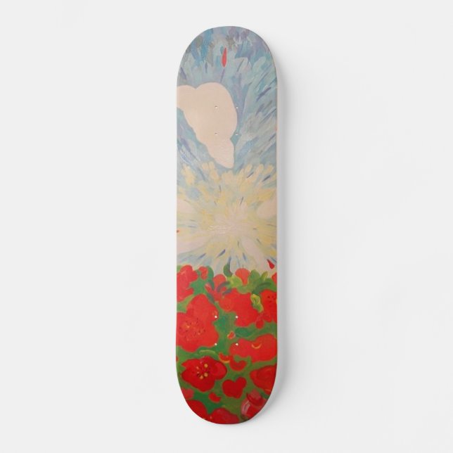 Red Flowers Skateboard (Front)