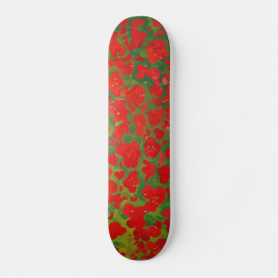 Red Flowers Skateboard