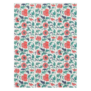 Red flowers tablecloth