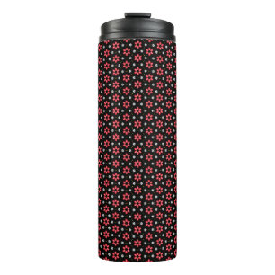 Red Flowers Thermal Tumbler