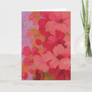 Red Flowers Watercolor Greeting Card