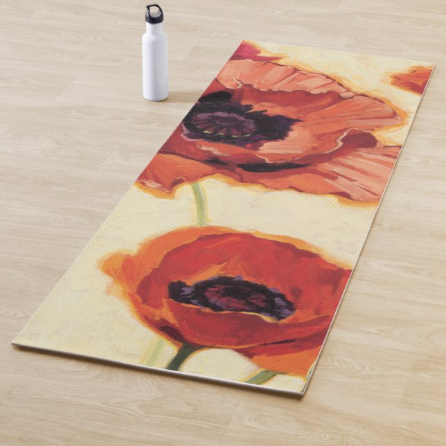 Red Flowers Yoga Mat (In Situ)