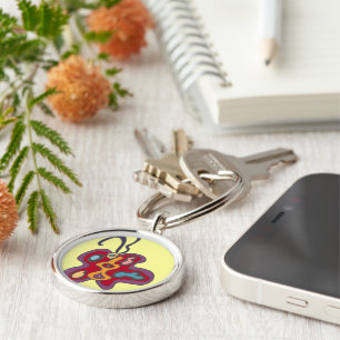 Red Flutterfly Keychain