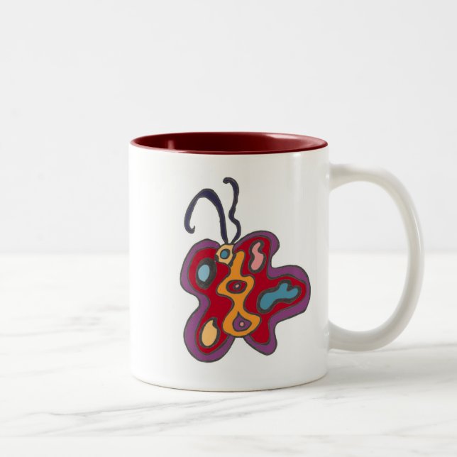 Red Flutterfly Mug (Right)