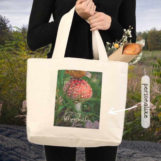 Red fly agaric mushroom large tote bag (Creator Uploaded)