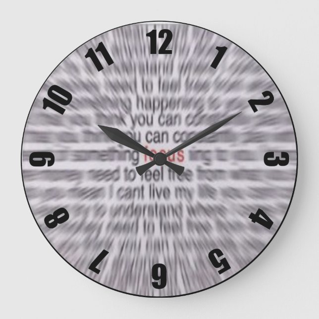 Red Focus Customized Designer Clock (Front)