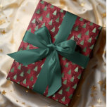 Red Foil Look Glitter Christmas Tree Glam Wrapping Paper<br><div class="desc">This design was created through digital art. It may be personalized by clicking the customize button and add a name, initials or your favourite words. Contact me at colorflowcreations@gmail.com if you with to have this design on another product. See more of my creations or follow me at www.facebook.com/colorflowcreations, www.instagram.com/colorflowcreations, www.twitter.com/colorflowart,...</div>