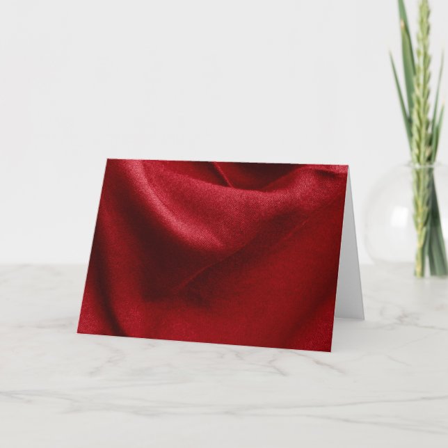 Red folded fabric card (Front)